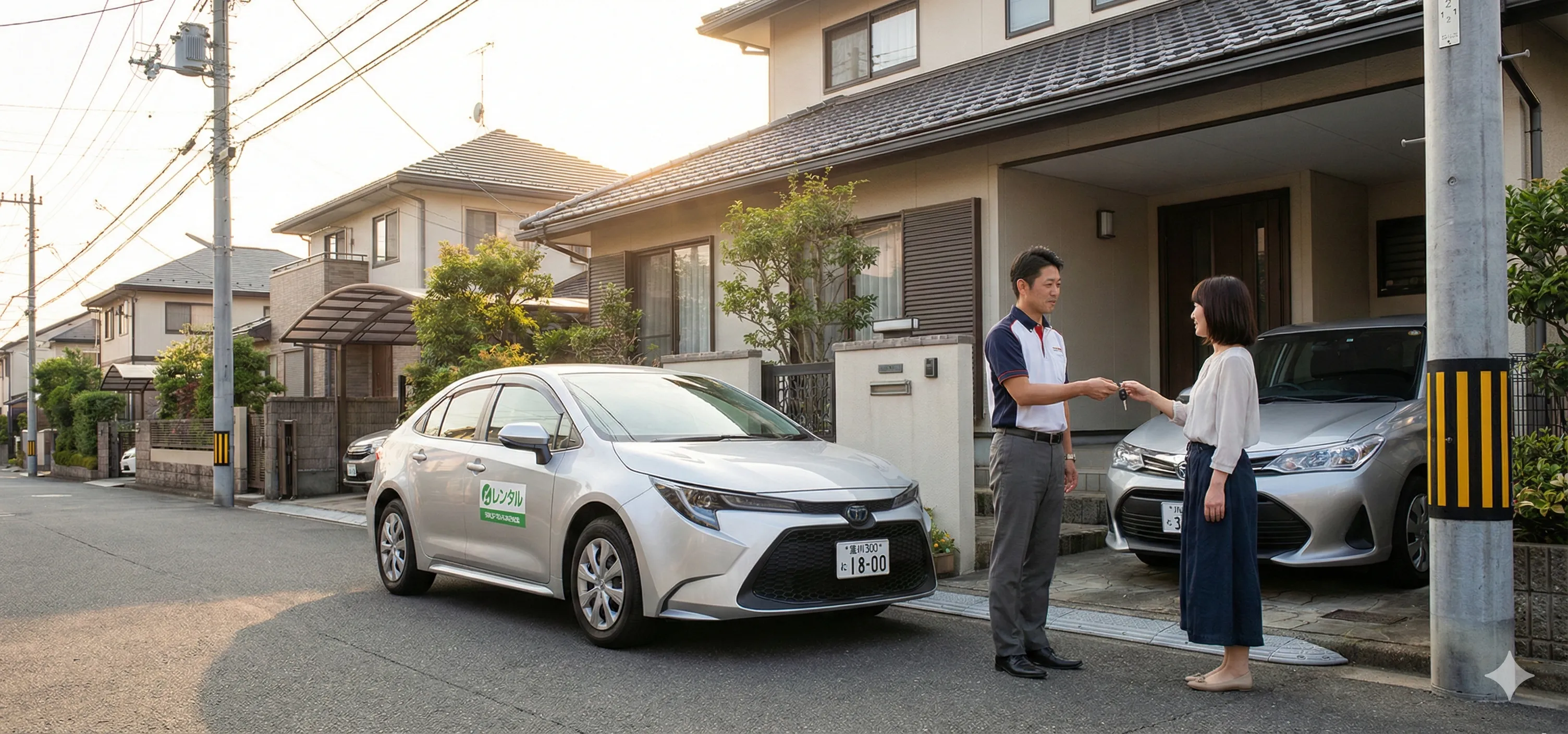 GOGOマンスリーレンタカー 宅配シーン